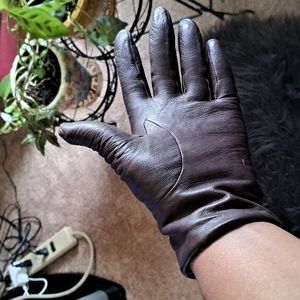 Vtg Cashmere/Leather Gloves